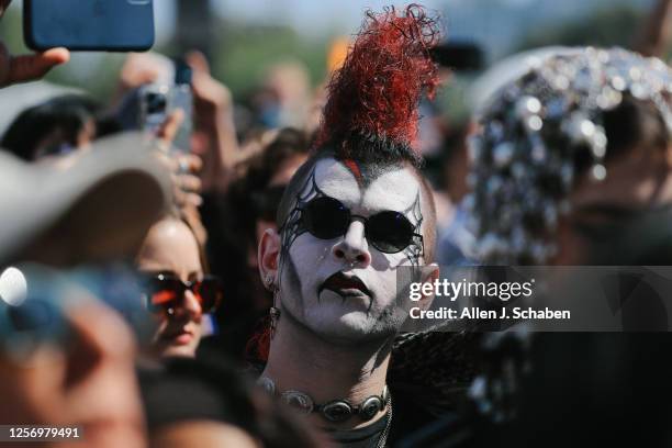 Pasadena, CA A fan watches Modern English perform on the Outsiders stage at Cruel World Festival at Brookside at the Rose Bowl, on Saturday, May 20,...