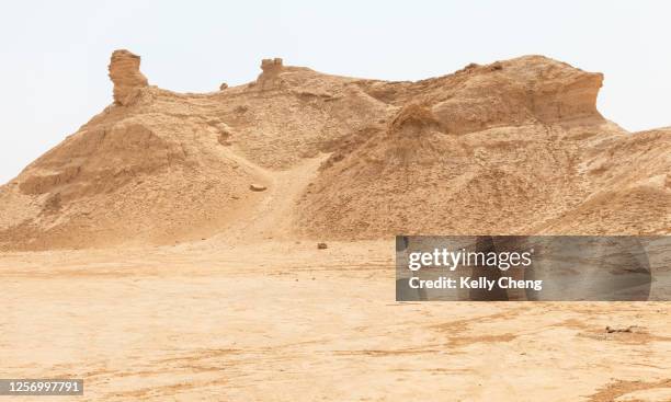 ong jemel in a desert near tozeur in tunisia - empty film set stock pictures, royalty-free photos & images