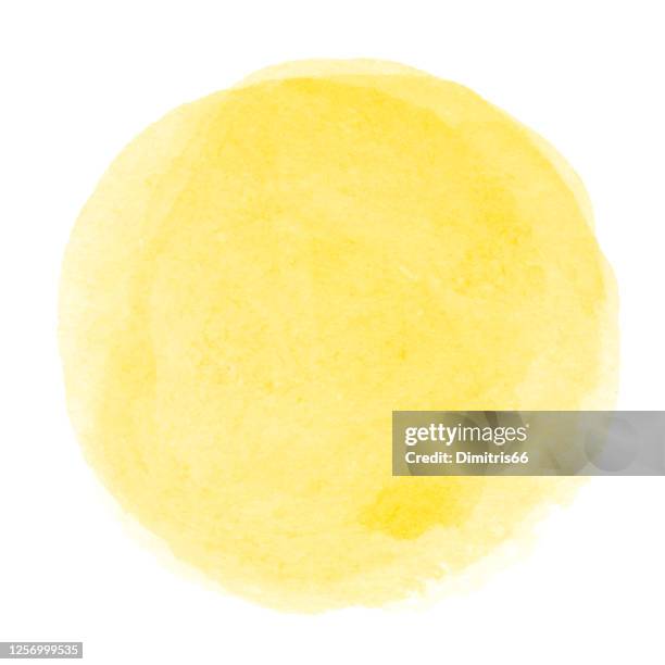 hand drawn watercolor stain - sun stock illustrations
