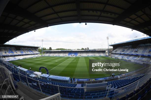 General view the stadium of Paris Saint-Germain during the French Ligue 1 soccer match between AJ Auxerre and Paris Saint-Germain at Stade Abbe...