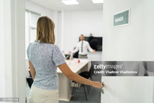boss unsatisfied from his employee - workplace bullying stock pictures, royalty-free photos & images