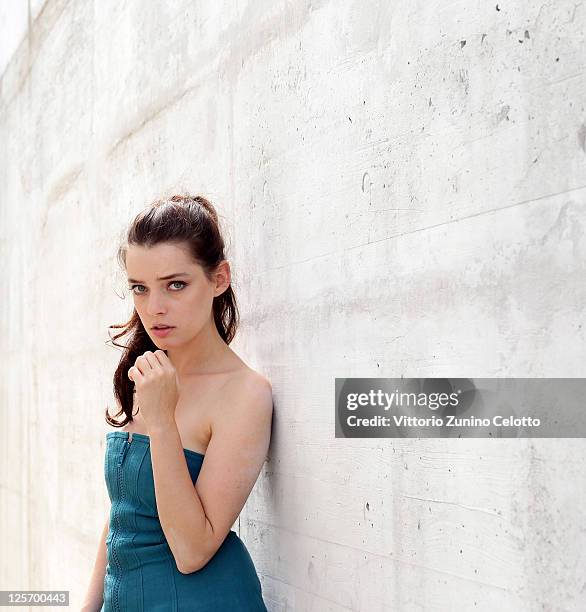 Actress Roxane Mesquida poses for a portrait session on August 9, 2010 in Locarno, Switzerland.