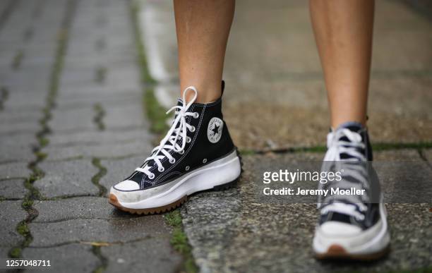 Lea Neumann wearing Converse chucks on July 15, 2020 in Berlin, Germany.