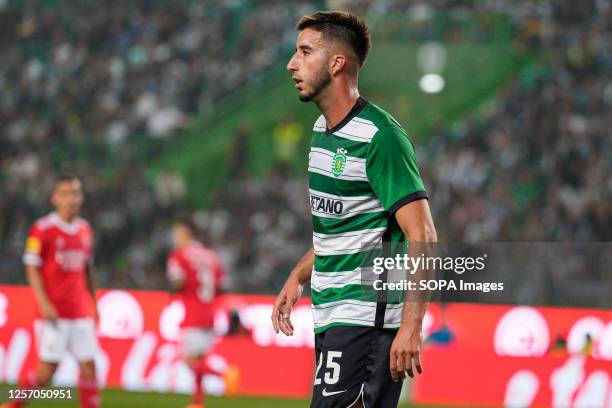 Goncalo Inacio from Sporting CP seen during the Portuguese Liga Bwin football match between Sporting CP and SL Benfica at Estadio Jose Alvalade....