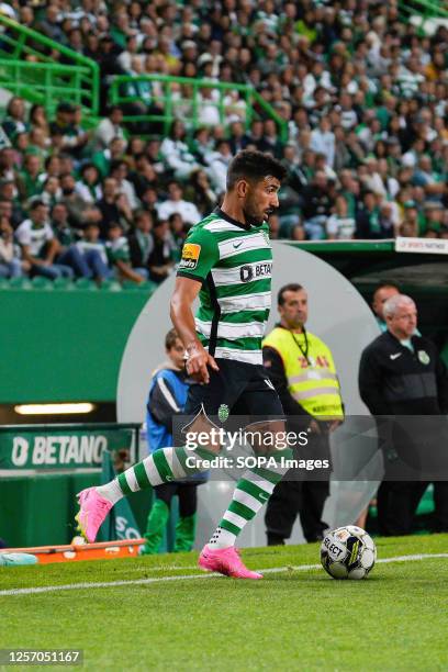 Ricardo Esgaio from Sporting CP in action during the Portuguese Liga Bwin football match between Sporting CP and SL Benfica at Estadio Jose Alvalade....