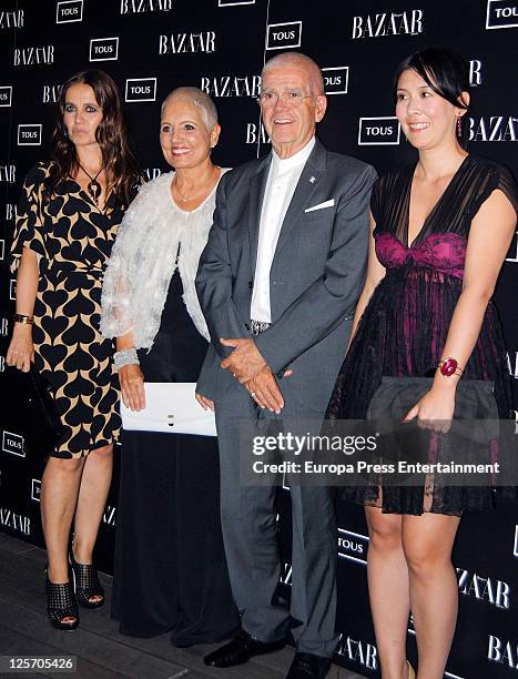 Rosa Oriol Tous and Salvador Tous attend handbag 'Rose' by Tous presentation at Ada Palace hotel on September 20, 2011 in Madrid, Spain.