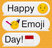 Conversation in Dialog Boxes to Celebrate Emoji Day