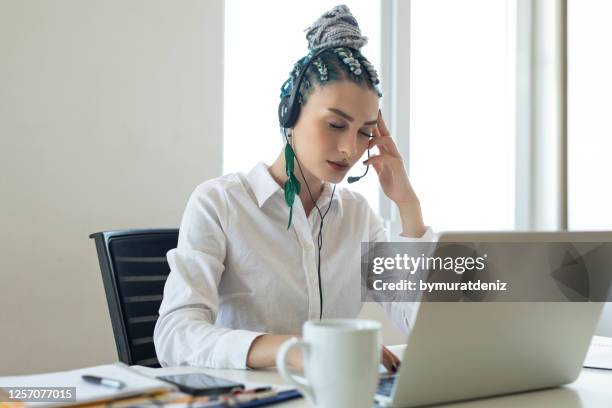Sad Call Handler Sad Call Center Rep Photos and Premium High Res Pictures - Getty Images