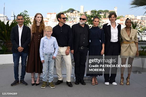 Egyptian actor Amr Waked, British actress Junia Rees, unidentified actor, British actor Jude Law, Brazilian director Karim Ainouz, Swedish actress...