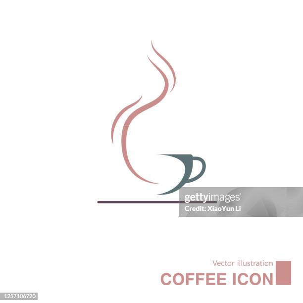 vector drawn coffee. - coffee logo stock illustrations