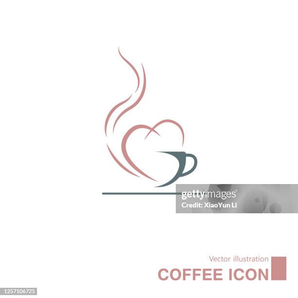 vector drawn coffee. - coffee logo stock illustrations