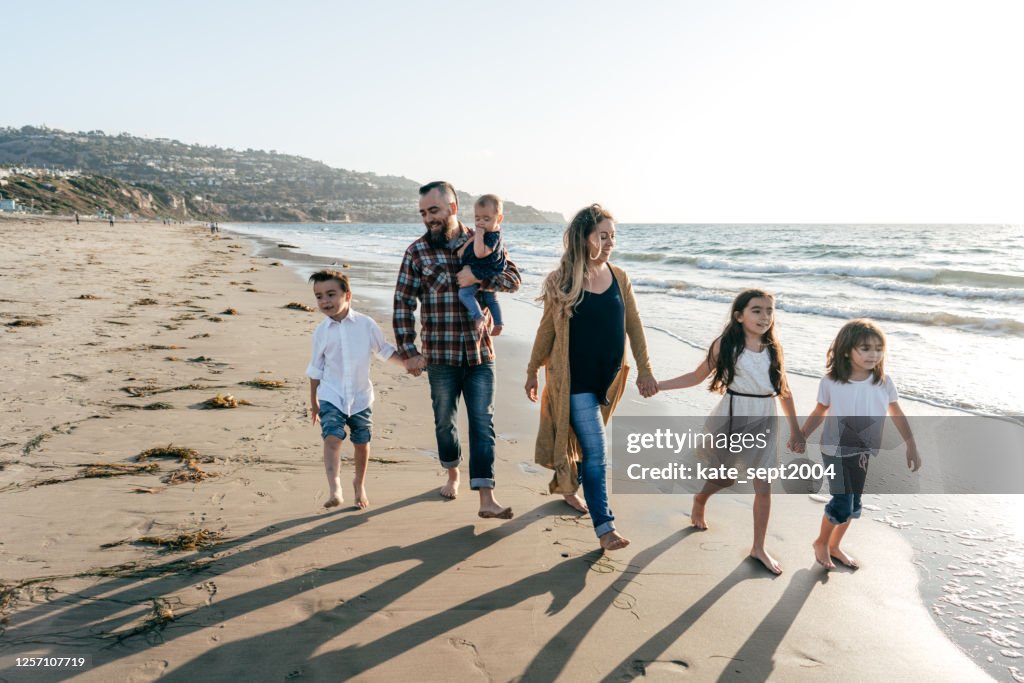 Family on the beach