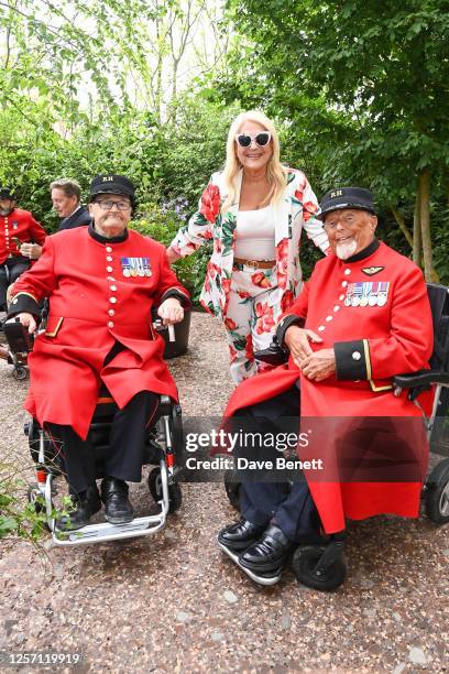 Vanessa Feltz poses in Horatio's Garden designed by Charlotte Harris and Hugo Bugg at the RHS Chelsea Flower Show 2023 on May 22, 2023 in London,...