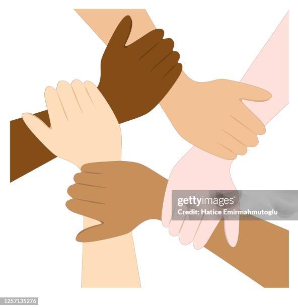kein rassismus-konzept flaches design - verschiedene kulturen stock-grafiken, -clipart, -cartoons und -symbole