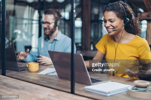 always accessible customer service - headset stock pictures, royalty-free photos & images