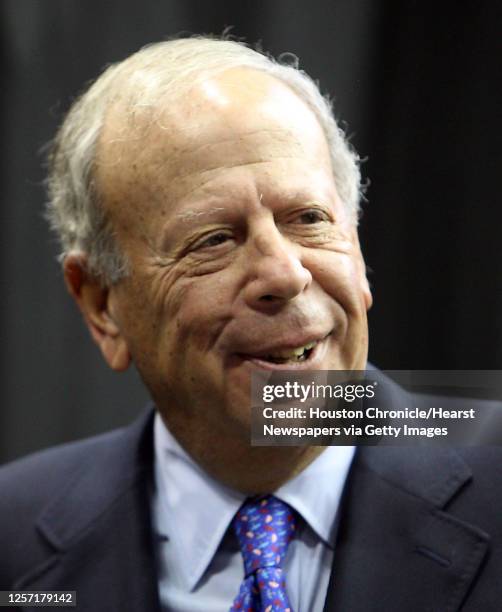 The Houston Rockets Owner Leslie Alexander speaks with the media during the unveiling the official 2013 NBA All-Star Ballot presented by Sprint, at...