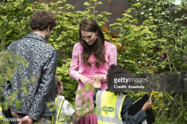 Catherine, Princess of Wales attends press day event held within the RHS Chelsea Flower Show at the Royal Hospital Chelsea in London, United Kingdom...