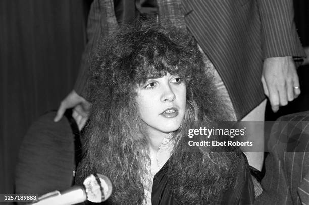 Stevie Nicks at a Fleetwood Mac press conference in New York City on November 9, 1979.