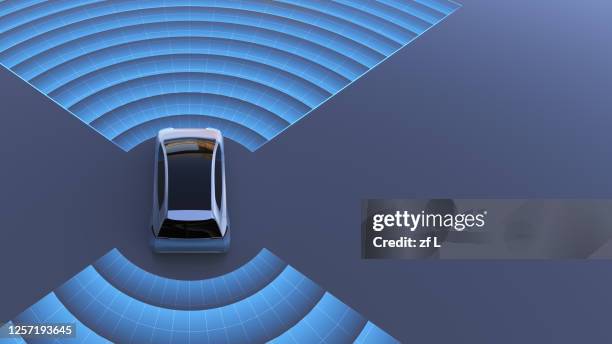 人工智能概念汽車 - fühler stock-fotos und bilder