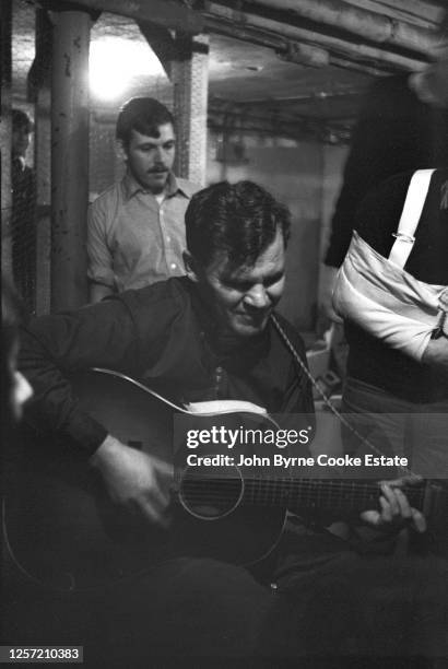 Doc Watson at Club 47, Cambridge, Massachusetts, 1964.