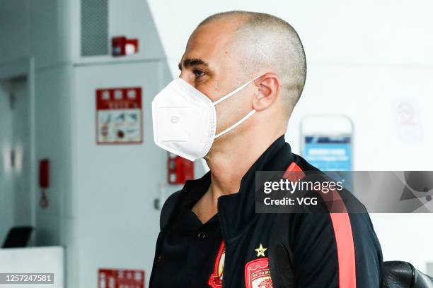 Head coach Fabio Cannavaro of Guangzhou Evergrande F.C. Arrives at Baiyun International Airport on July 20, 2020 in Guangzhou, Guangdong Province of...