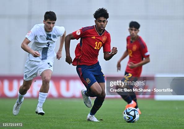 Lamine Yamal Nasraoui Ebana of Spain during the UEFA European... News