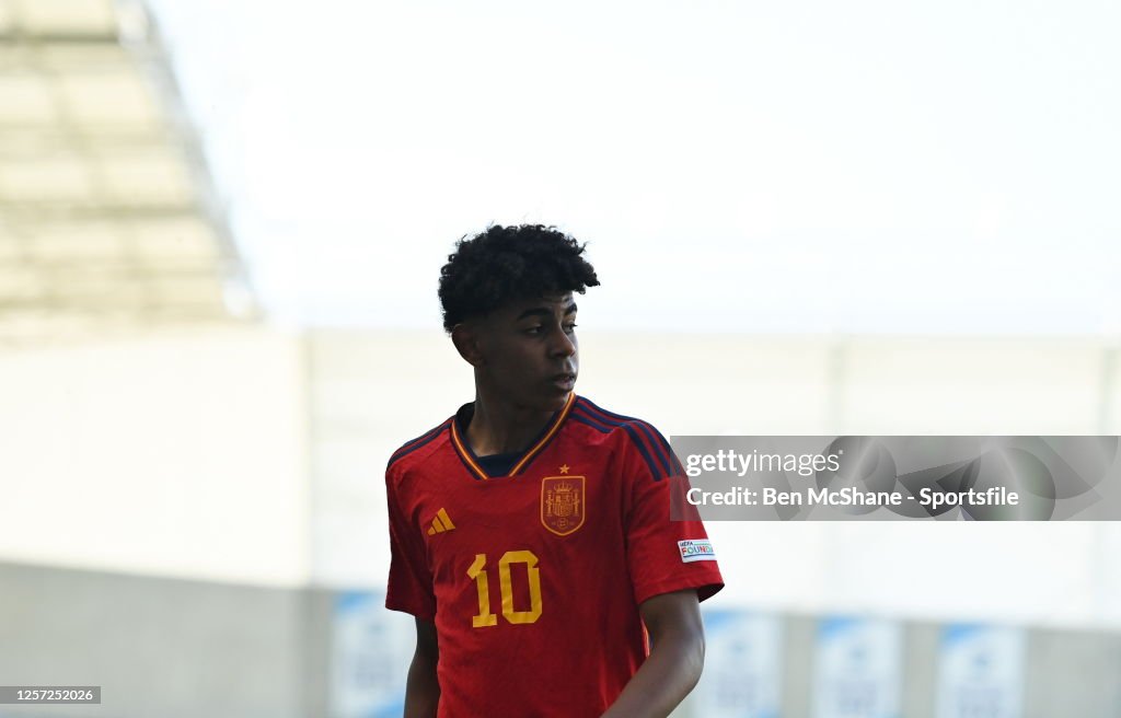 Lamine Yamal Nasraoui Ebana of Spain during the UEFA European... News
