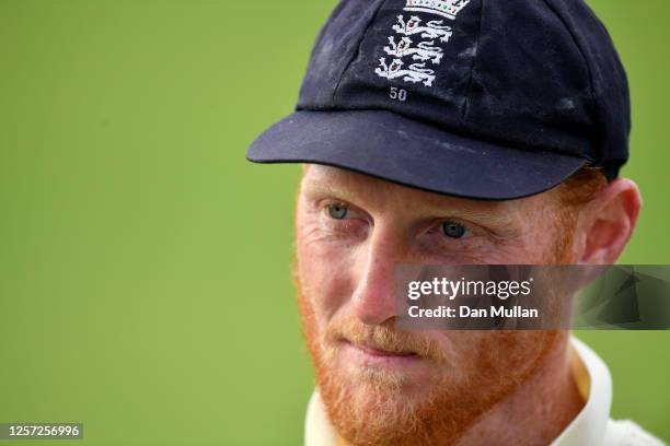 Ben Stokes of England is interviewed after victory on Day Five of the 2nd Test Match in the #RaiseTheBat Series between England and The West Indies...