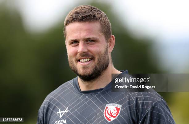 Ed Slater looks on during the Gloucester training session held at Hartpury College on July 20, 2020 in Gloucester, England.