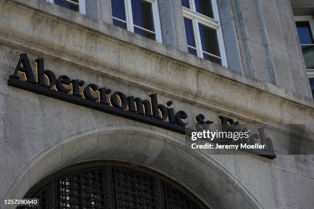 Abercrombie & Fitch sign is displayed on July 20, 2020 in Munich, Germany.
