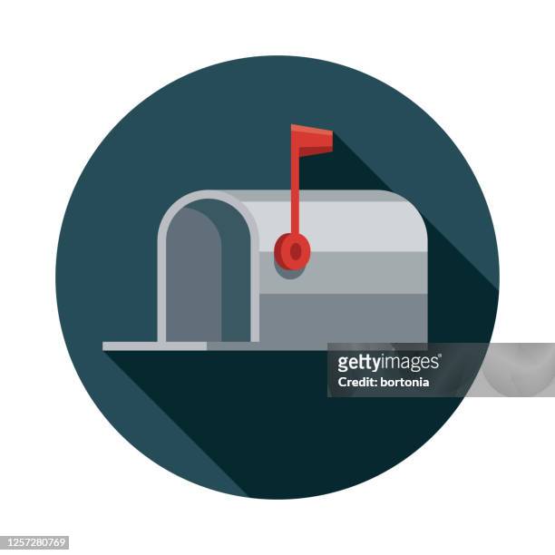 mailbox postal service icon - briefkasten stock-grafiken, -clipart, -cartoons und -symbole