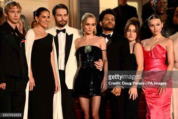 Members of the cast and crew including Abel Makkonen Tesfaye aka The Weeknd and Lily-Rose Depp attending the premiere for The Idol during the 76th...