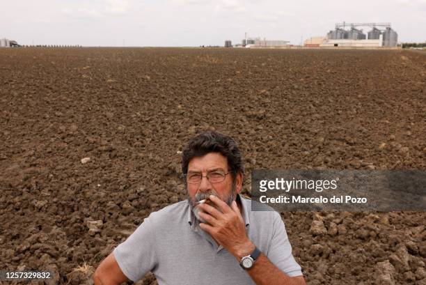Camilo Aguilar, rice farmer poses for a portrait on May 22, 2023 in Isla Mayor, Spain. An estimated 60 per cent of the Spanish countryside has been...