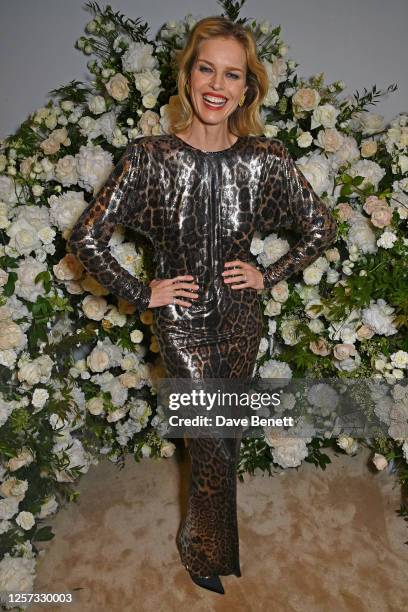 Eva Herzigová attends a party hosted by British Vogue and Chopard to celebrate the Cannes Film Festival at Hotel Martinez on May 22, 2023 in Cannes,...