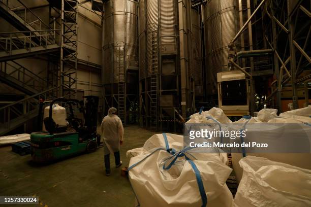 Rice mills plant of the Andalusian rice cooperative, Arrozua, on May 22, 2023 in Isla Mayor, Spain. An estimated 60 per cent of the Spanish...