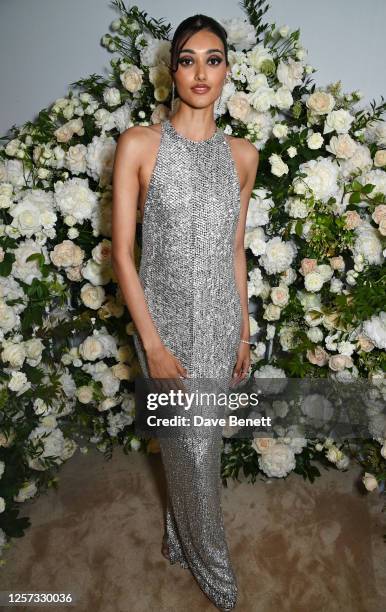 Neelam Gill attends a party hosted by British Vogue and Chopard to celebrate the Cannes Film Festival at Hotel Martinez on May 22, 2023 in Cannes,...