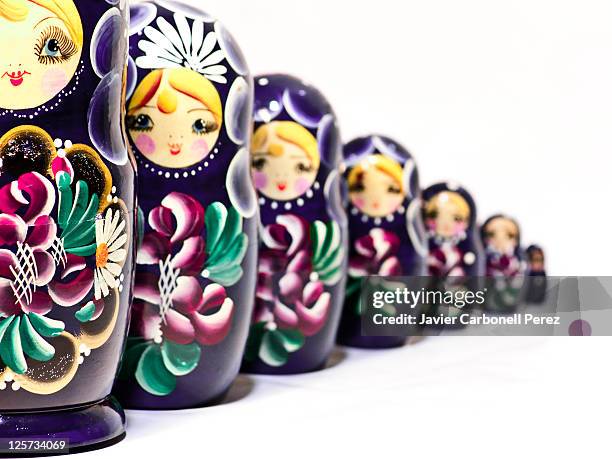 matryoshka doll - russian nesting doll stock pictures, royalty-free photos & images
