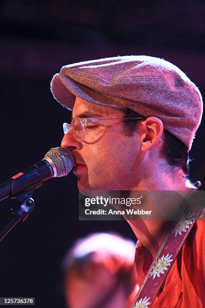 Singer Alec Ounsworth performs at Clap Your Hands Say Yeah Album release at The Bowery Ballroom on September 20, 2011 in New York City.