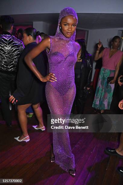 Leomie Anderson attends 'BOSS Loves Naomi', a special birthday event for Naomi Campbell hosted by Daniel Grieder, on May 22, 2023 in Cannes, France.