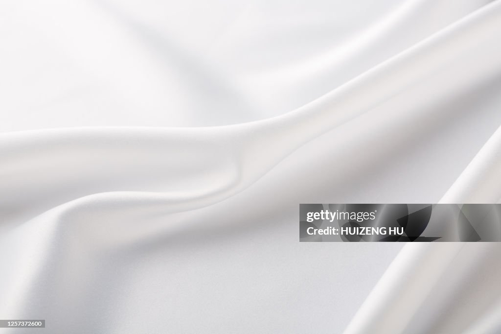 White silk background. Close-up