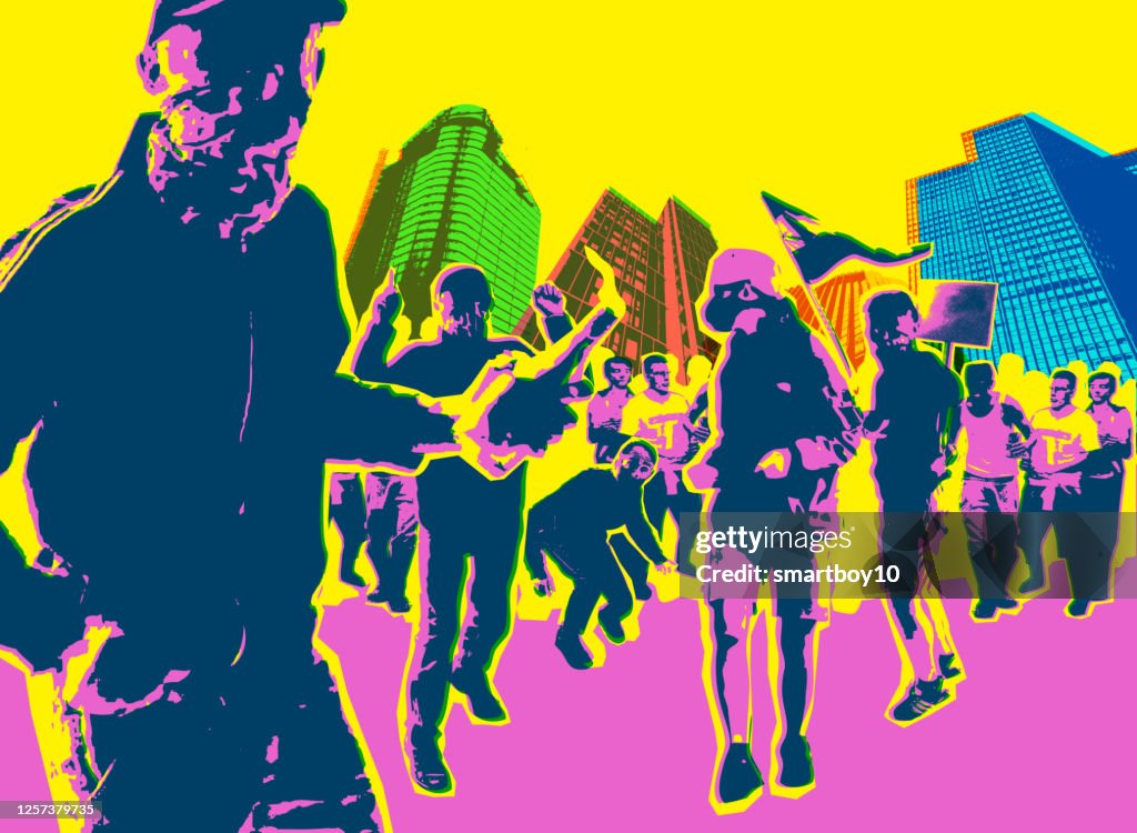 Poster Around Riots Rioters High-Res Vector Graphic - Getty Images