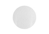 Round white cardboard coaster mock up template on isolated white background, 3d illustration