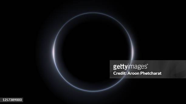 eclipse light, abstract lens flare ring background. - circle stock-fotos und bilder