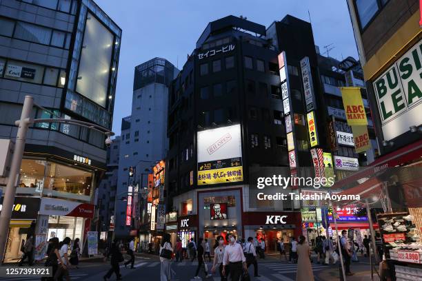 General view of Ikebukuro district on July 21, 2020 in Tokyo, Japan. Tokyo confirmed 237 new COVID-19 infections today. Japan has 26,556 infections...