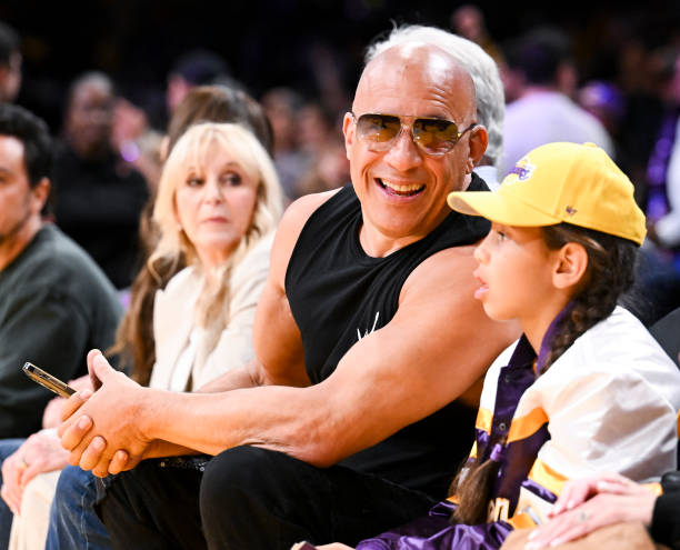 Vin Diesel attends game four in the NBA Playoffs Western Conference Finals at Crypto.com Arena on Monday, May 22, 2023 in Los Angeles, CA.