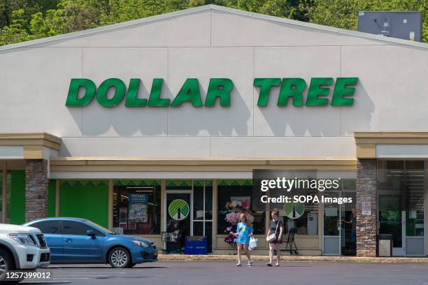 Shoppers are seen at the parking lot of a Dollar Tree store in Bloomsburg. Dollar Tree, Inc. Will report first-quarter earnings on Thursday, May 25,...