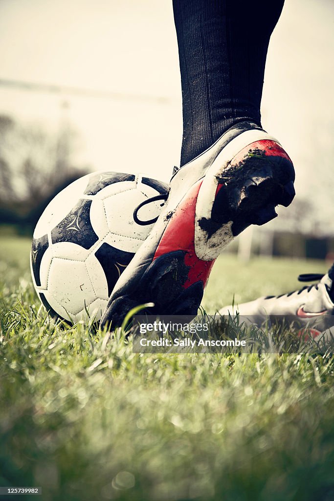 Man playing football