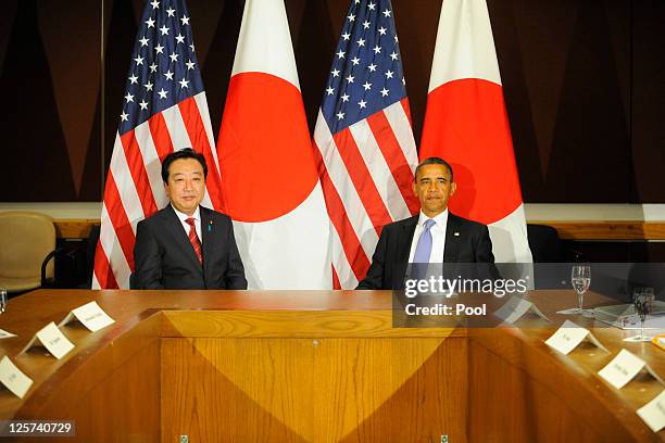 President Barack Obama meets with Japanese Prime Minister Yoshihiko Noda during the 66th General Assembly Session at the United Nations on September...