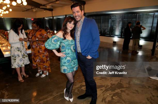 Jonathan Scott and Zoey Deschanel attends the Max Original 'What Am I Eating?' With Zooey Deschanel Premiere Dinner at Casita Hollywood on May 22,...