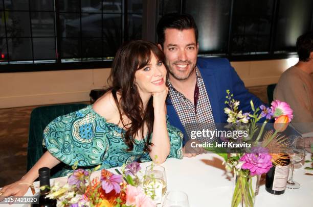 Jonathan Scott and Zoey Deschanel attends the Max Original 'What Am I Eating?' With Zooey Deschanel Premiere Dinner at Casita Hollywood on May 22,...